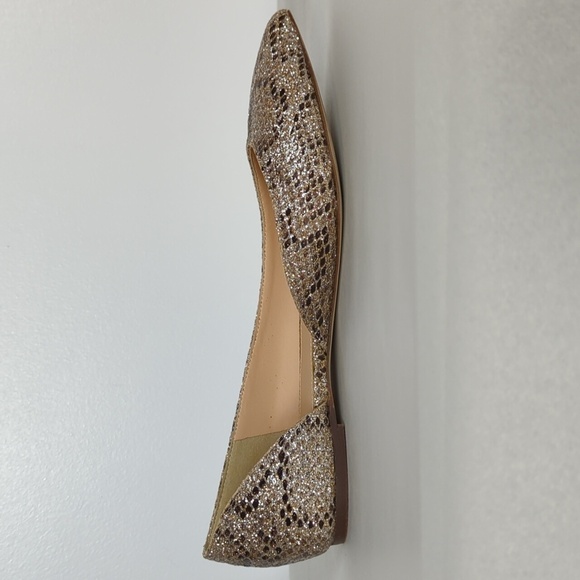 J. Crew Audrey Glitter Snakeskin Pattern Flats - Picture 5 of 12
